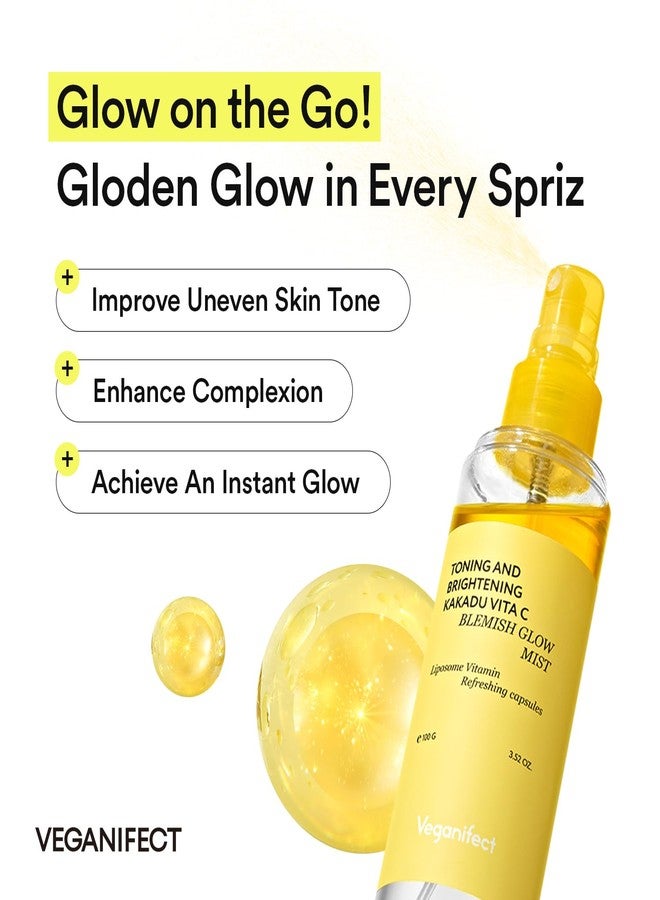 VEGANIFECT Vitamin C Glow Mist for Radiant Skin, Hydrating Serum Mist with Niacinamide & Glutathione, Korean Vegan Skincare, 3.38 Fl Oz - Image 2